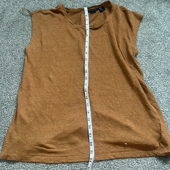 Linen Tahari Cami for under blazer tan button up in back Sz Medium - Picture 5 of 5